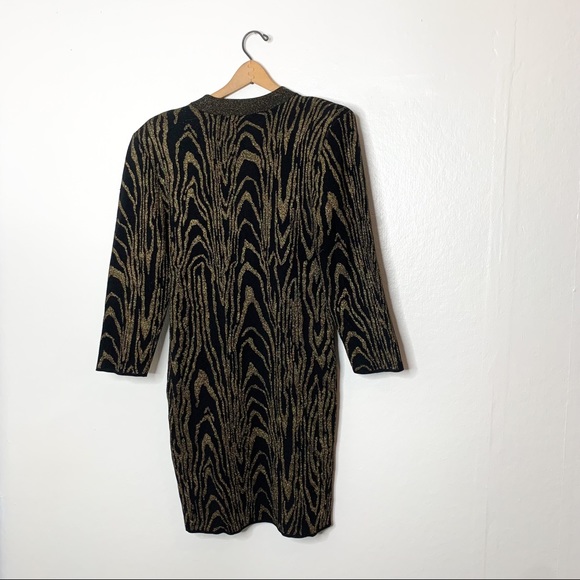 NWT A.L.C. Ziggy Gold Metallic Long Sleeve Mini Dress XL - Picture 8 of 8